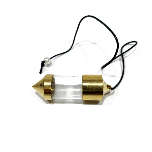 Péndulo bronce cristal testigo