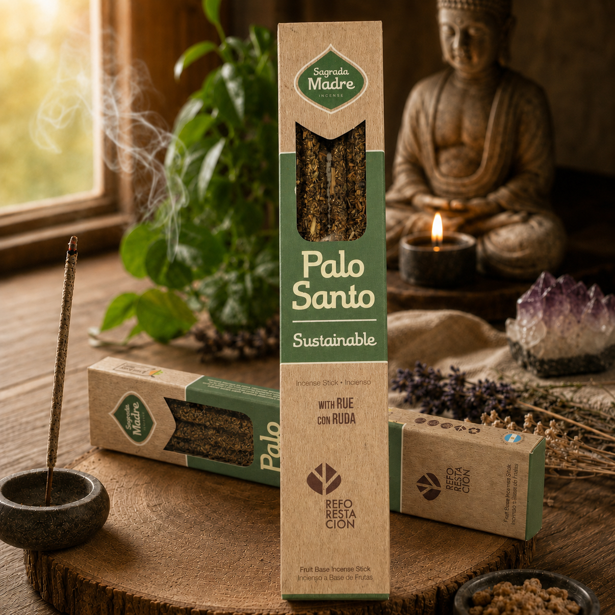 Incienso Palo Santo con Ruda - Sagrada madre