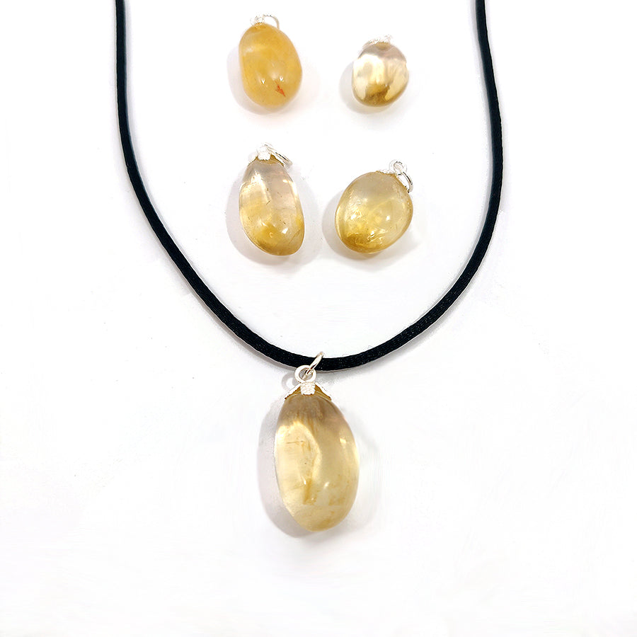 Colgante Citrino natural plata