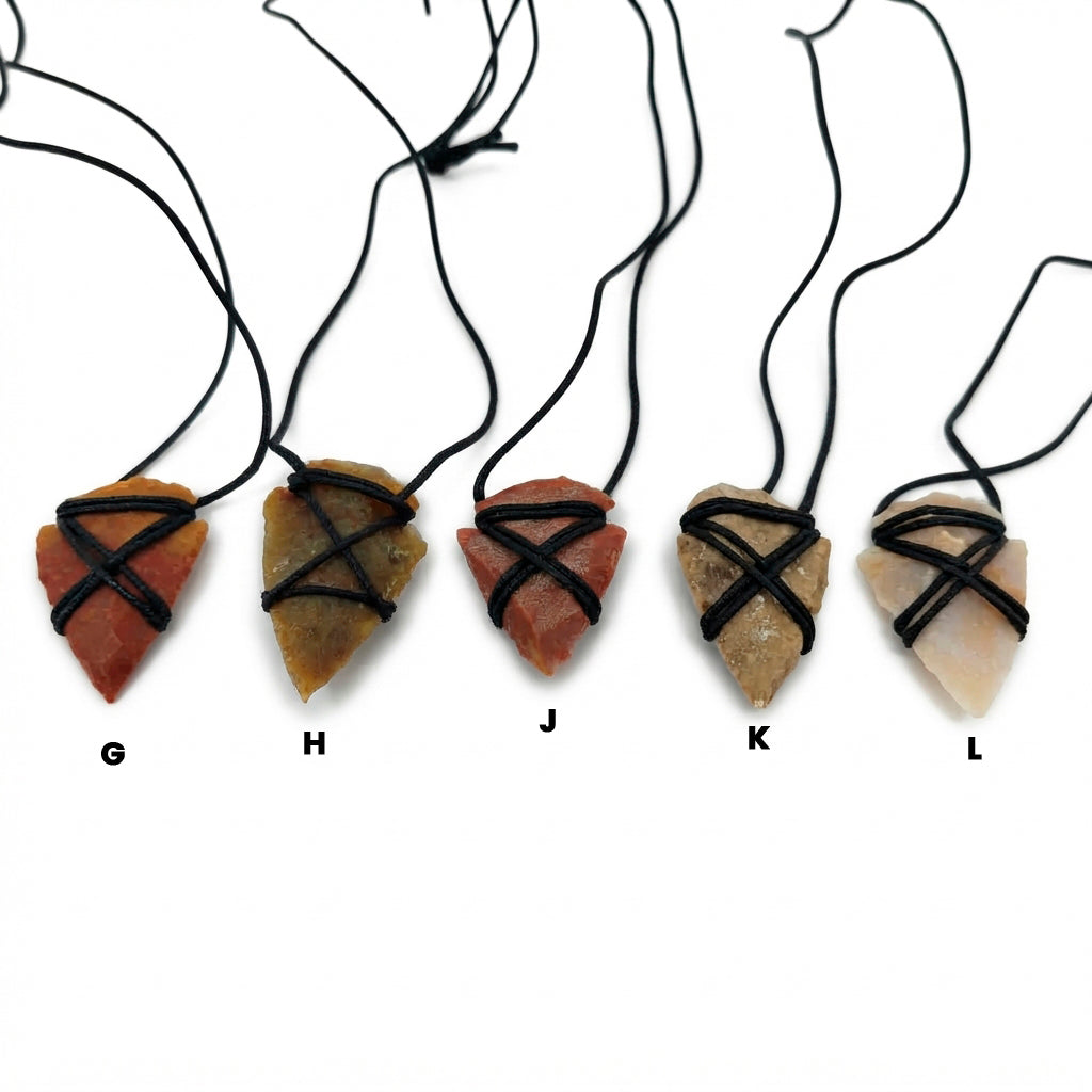 Flint arrowhead pendant