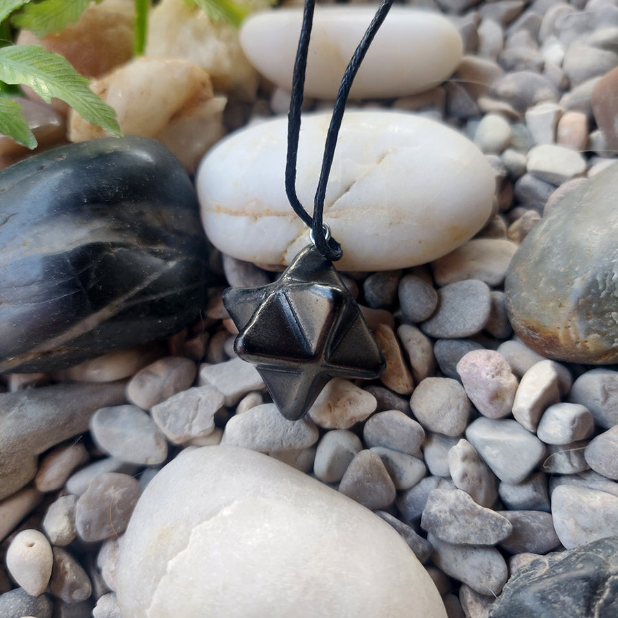 Colgante Shungit Merkaba/Protección EMF / Protección 5G