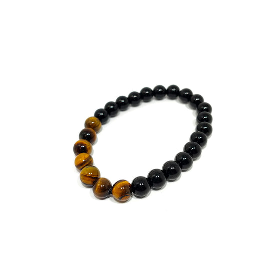 Pulsera Ojo de Tigre y Obsidiana