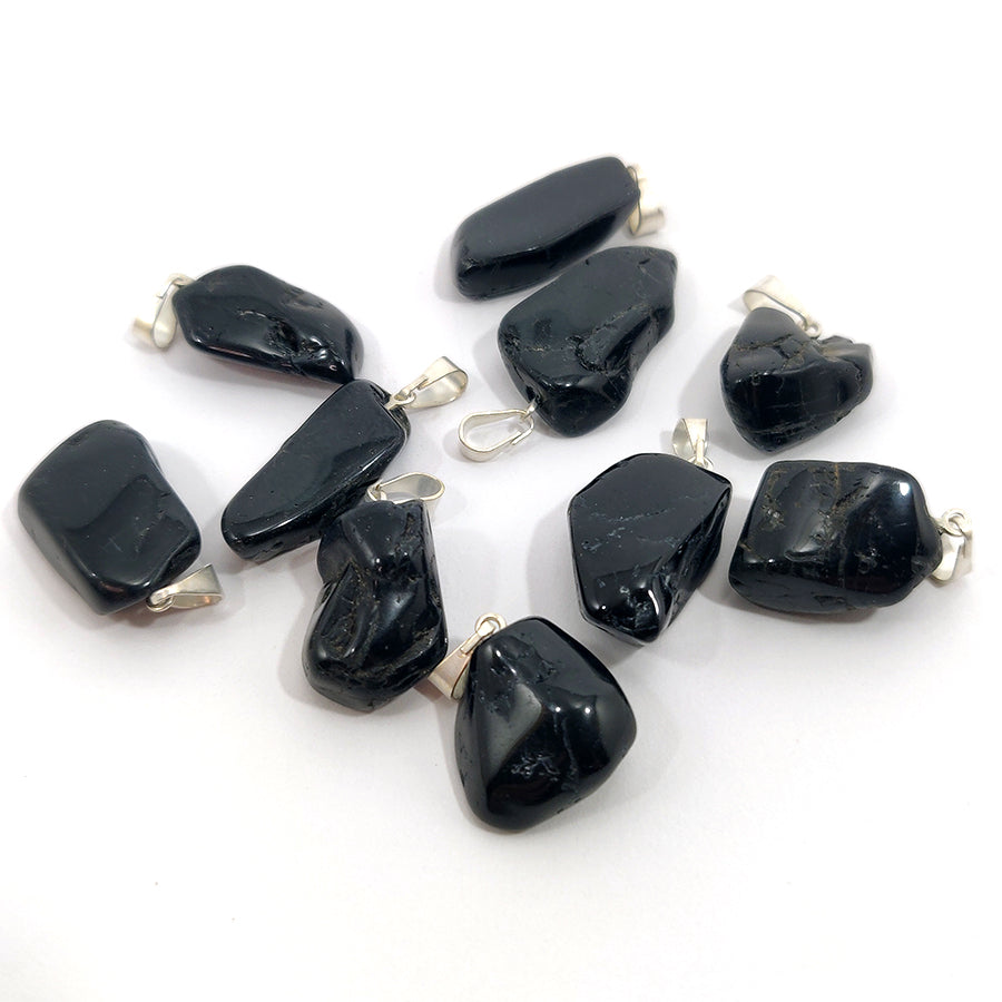 Tourmaline tumbled pendant
