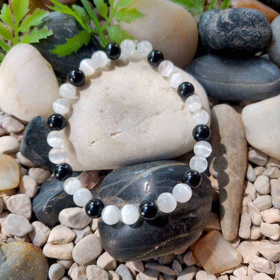 Pulsera Selenita-Turmalina 6