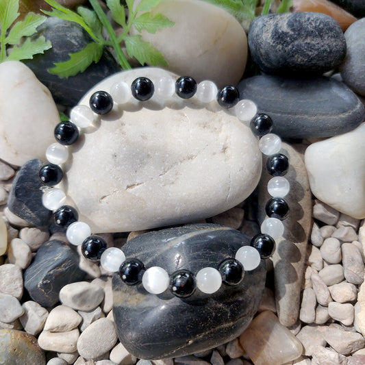 Pulsera Selenita-Turmalina 6