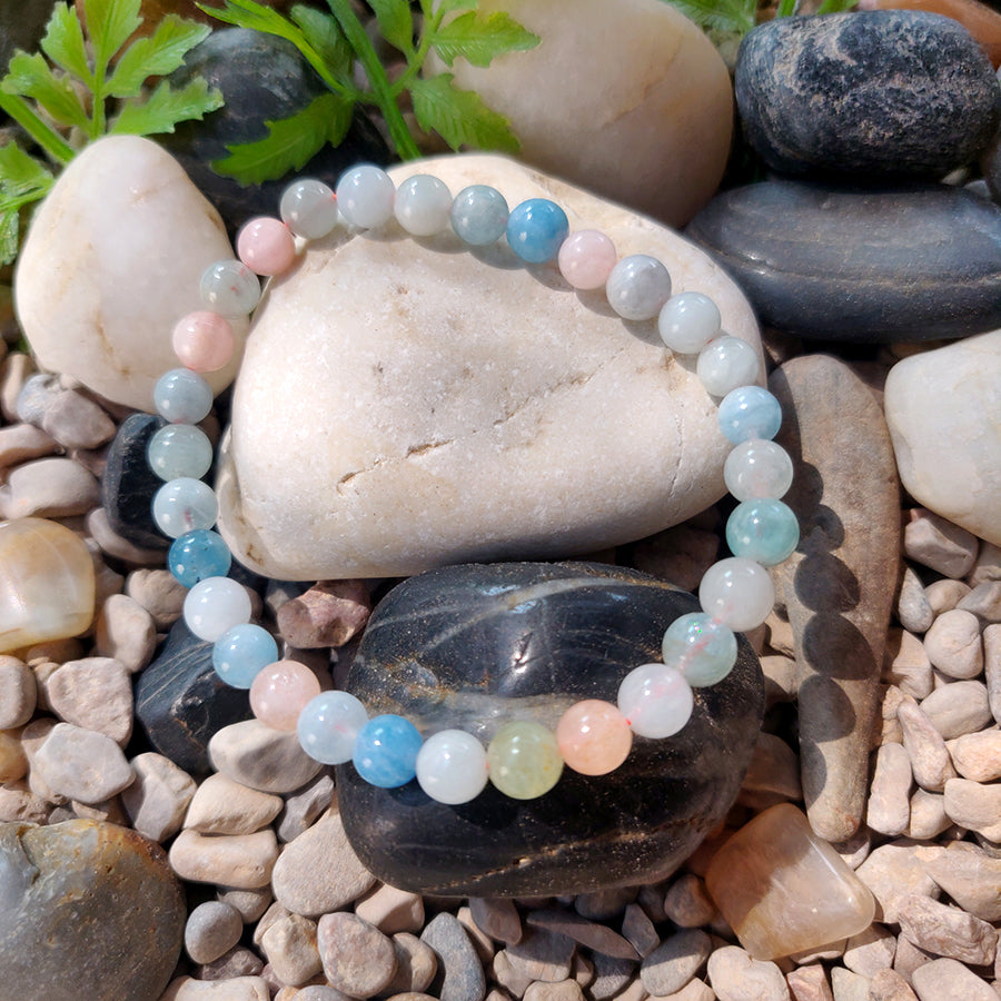 Aquamarine-Morganite Bracelet 6