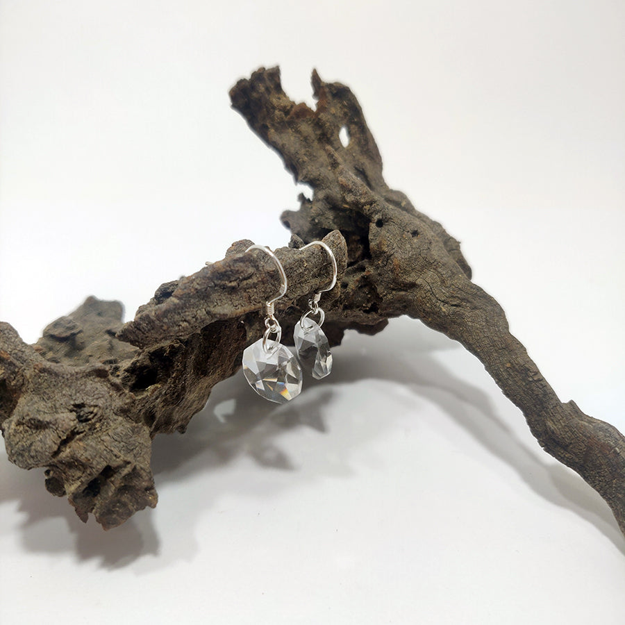 Faceted crystal earrings