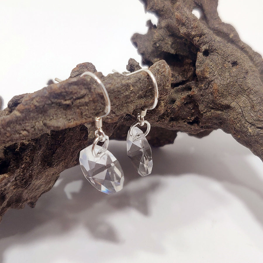 Faceted crystal earrings