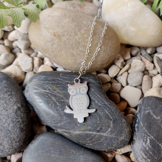 Colgante Búho 2 inox.