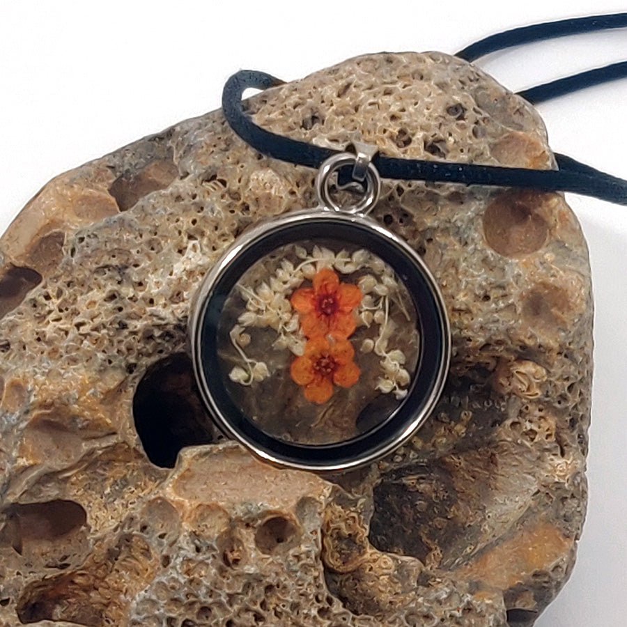 Colgante cajita flor seca