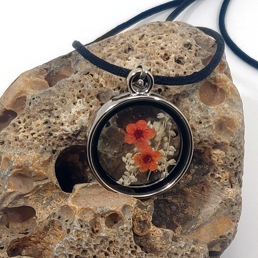 Colgante cajita flor seca