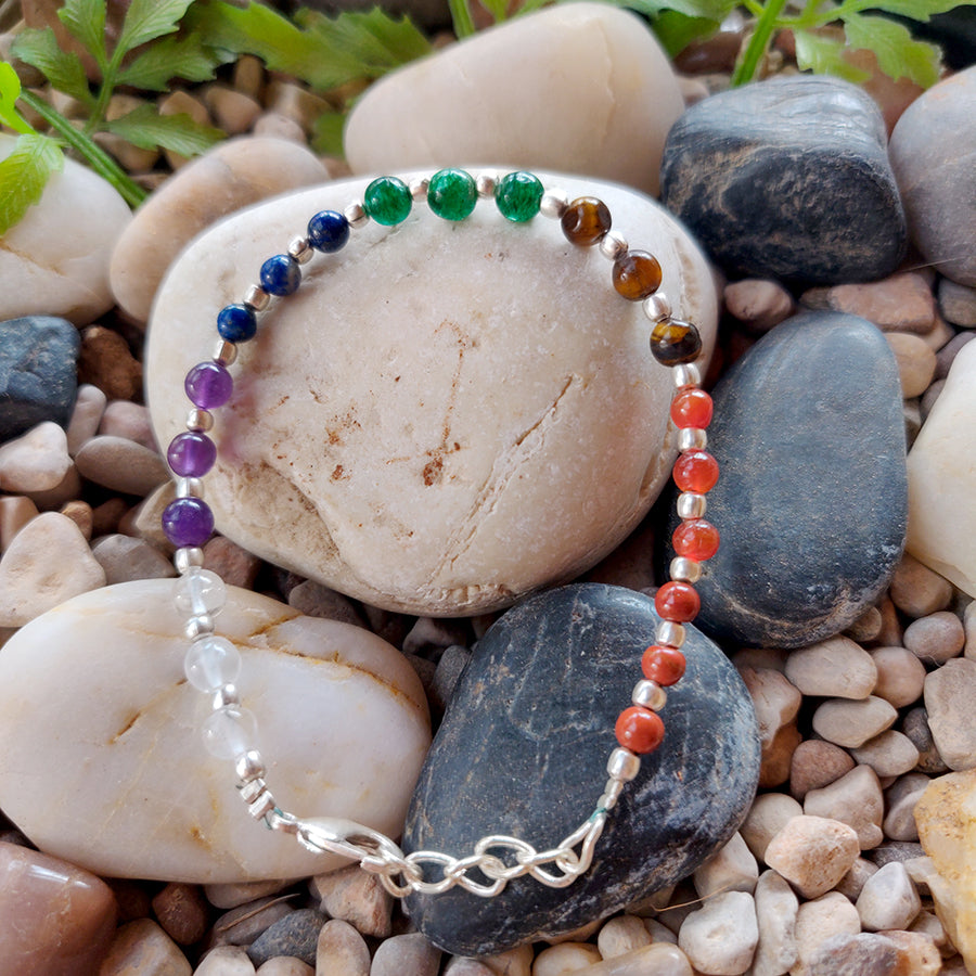 Silver-plated Chakra Bracelet