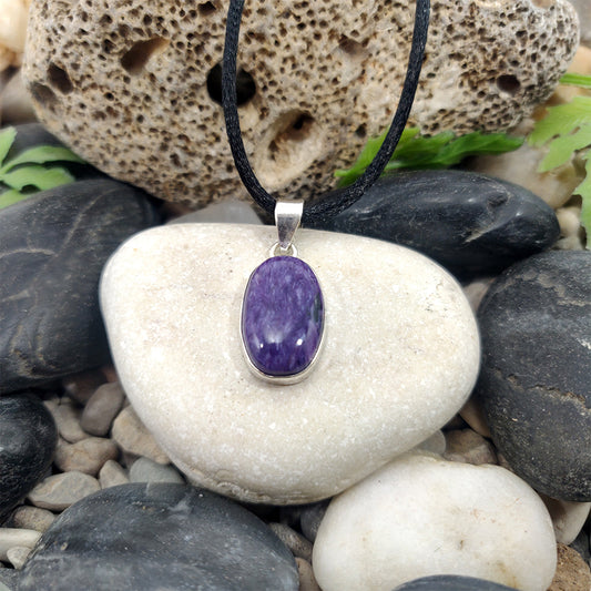 Colgante Charoita plata