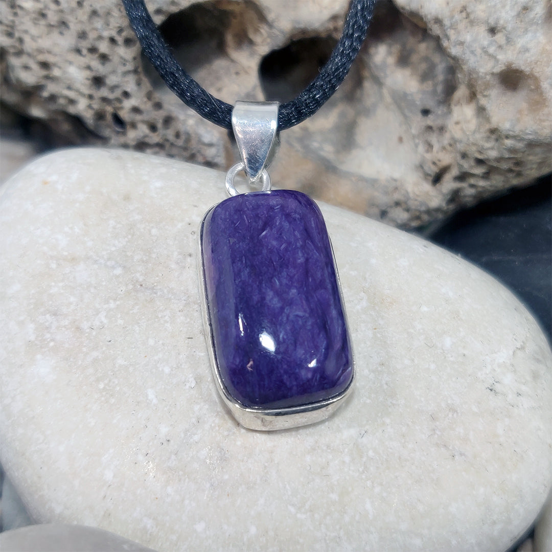 Colgante Charoita plata