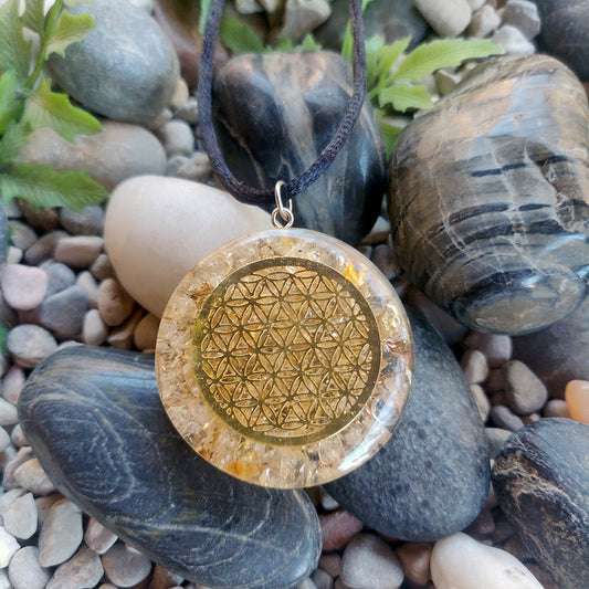 Colgante Orgonita Citrino / Protección EMF / Protección 5G