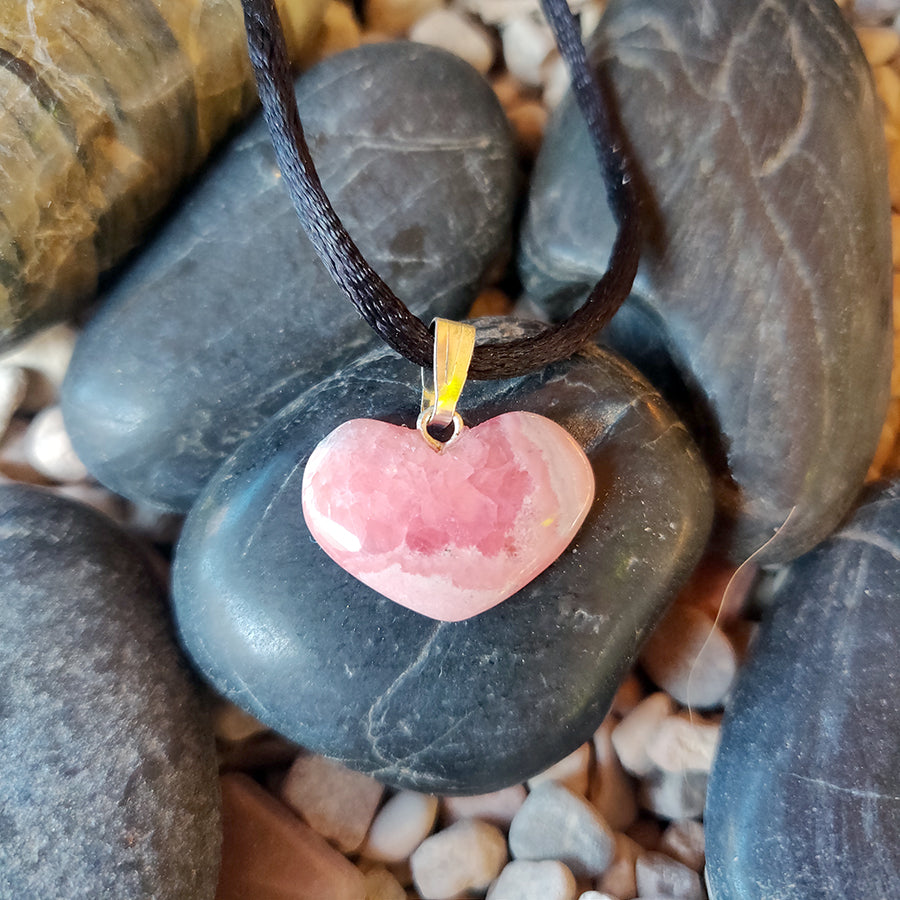 Rhodochrosite Heart