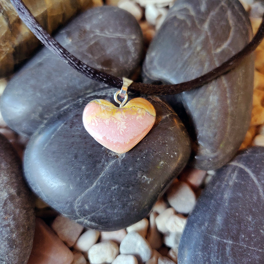 Rhodochrosite Heart