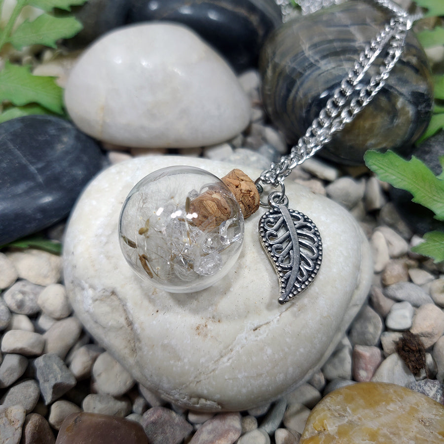 Colgante Dandelion and Herkimer