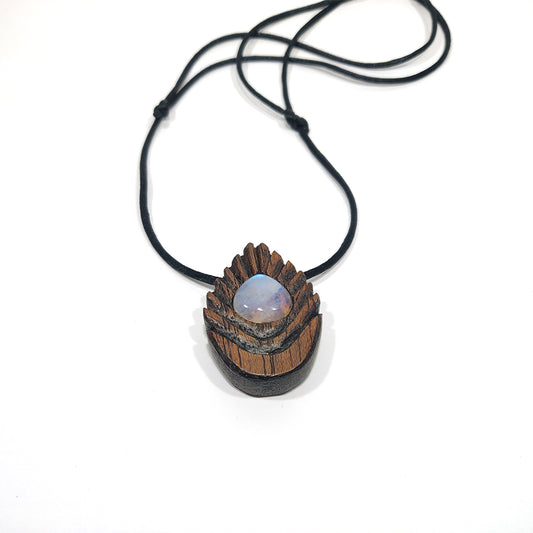 Lotus flower and moon