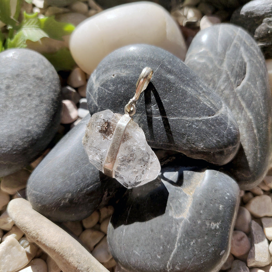 Herkimer Quartz or Diamond Pendant