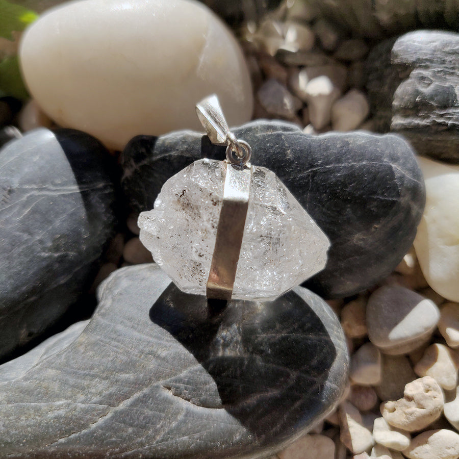 Herkimer Quartz or Diamond Pendant