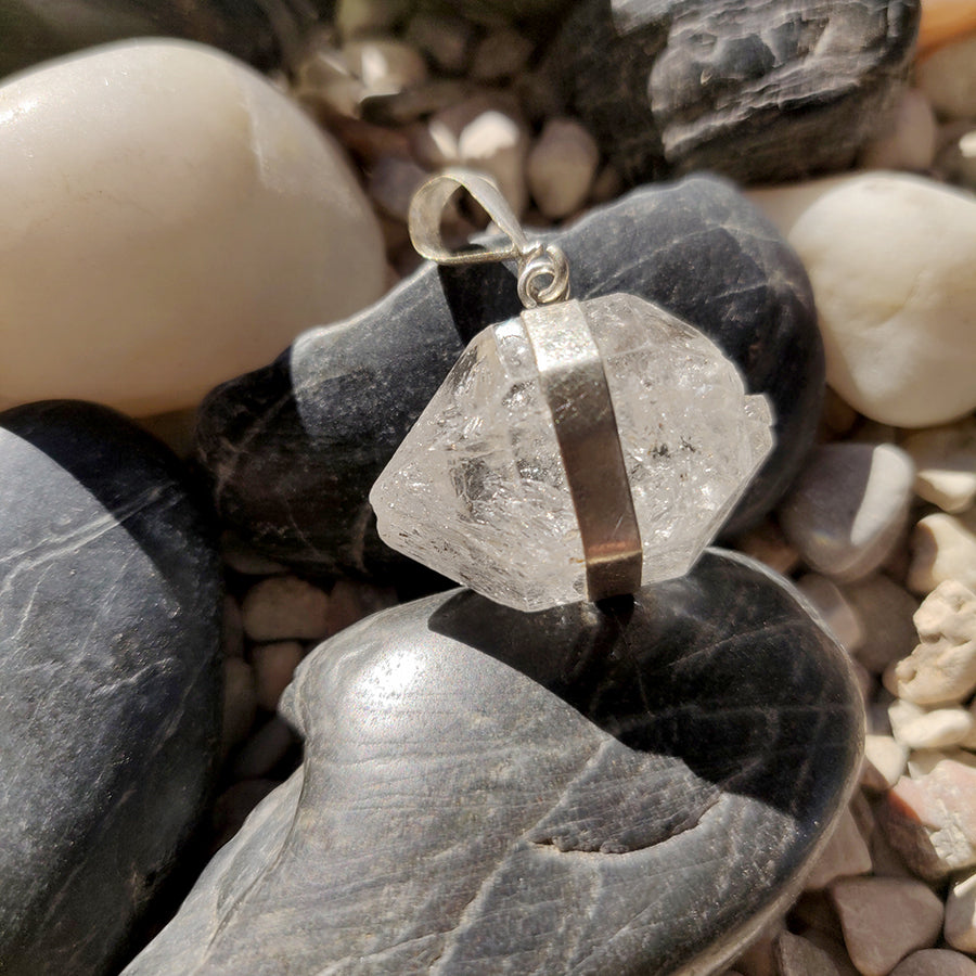 Herkimer Quartz or Diamond Pendant