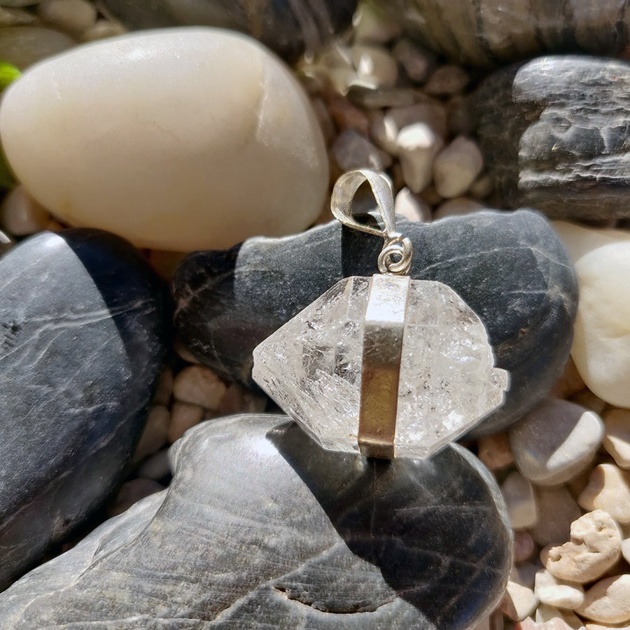 Herkimer Quartz or Diamond Pendant