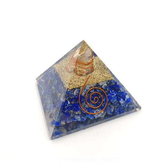 Pirámide Orgonita Lapislázuli / Protección EMF / Protección 5G