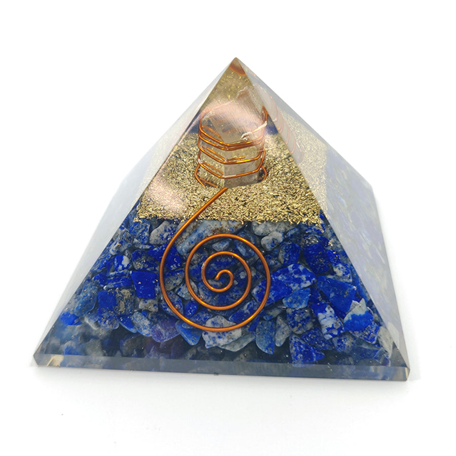 Lapis Lazuli Orgonite Pyramid / EMF Protection / 5G Protection
