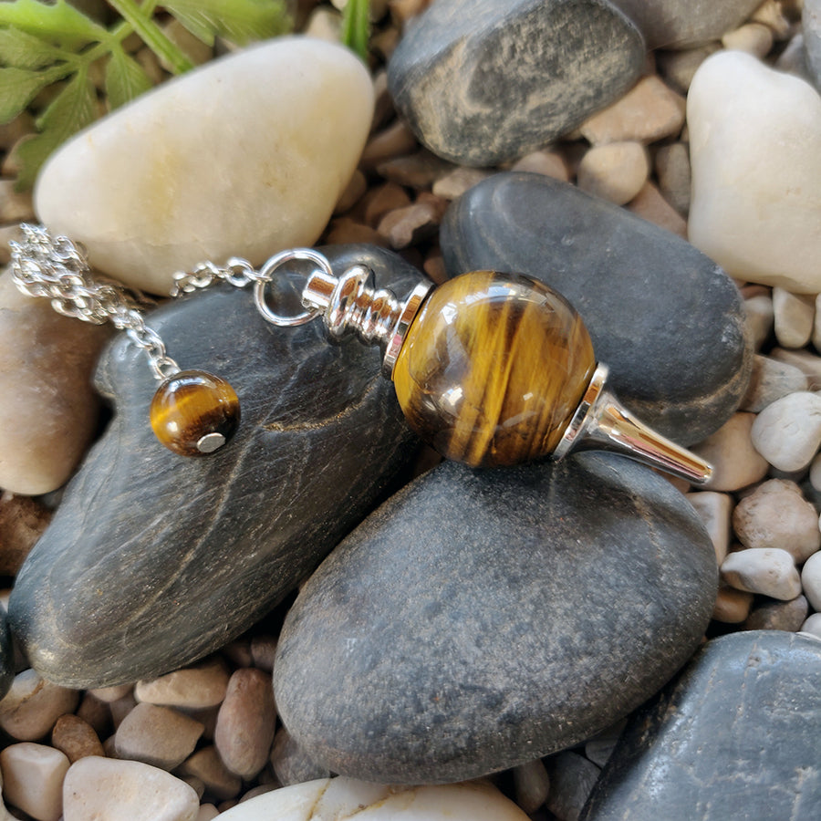 Tiger's Eye Ball Pendulum