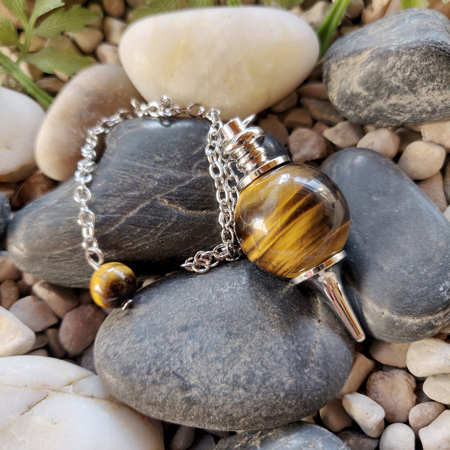 Tiger's Eye Ball Pendulum