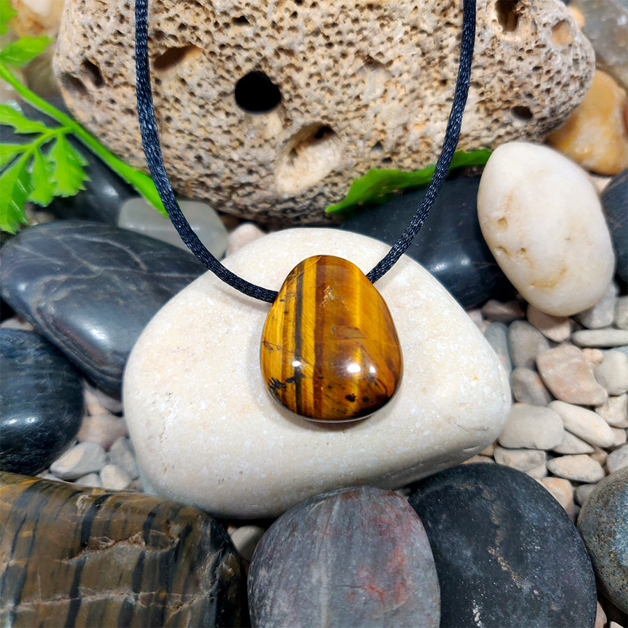 Tiger's Eye Pear Pendant