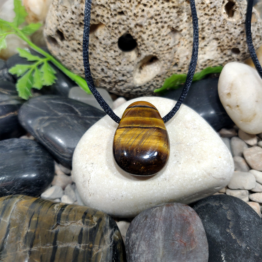 Tiger's Eye Pear Pendant