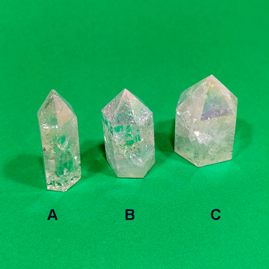 Puntas de cuarzo aqua-aura