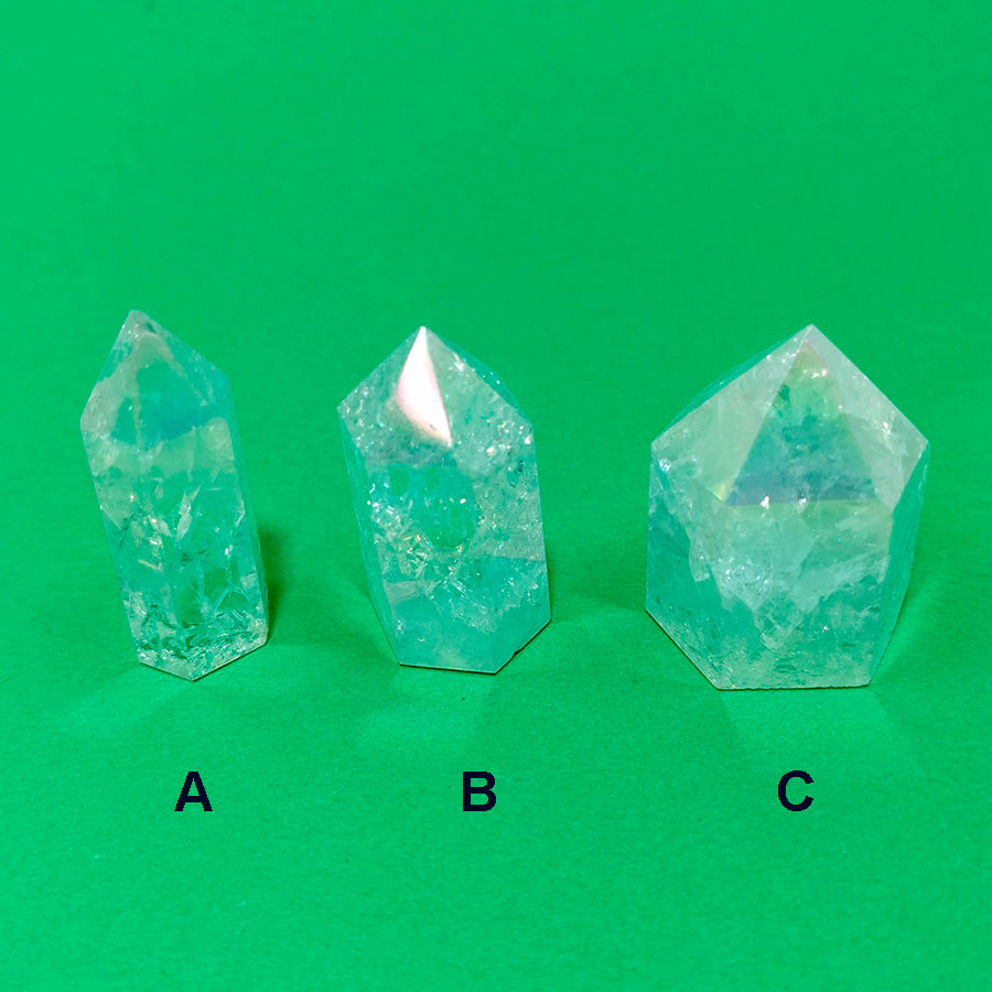 Puntas de cuarzo aqua-aura