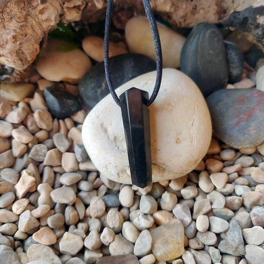 Colgante Shungit Punta /Protección EMF / Protección 5G