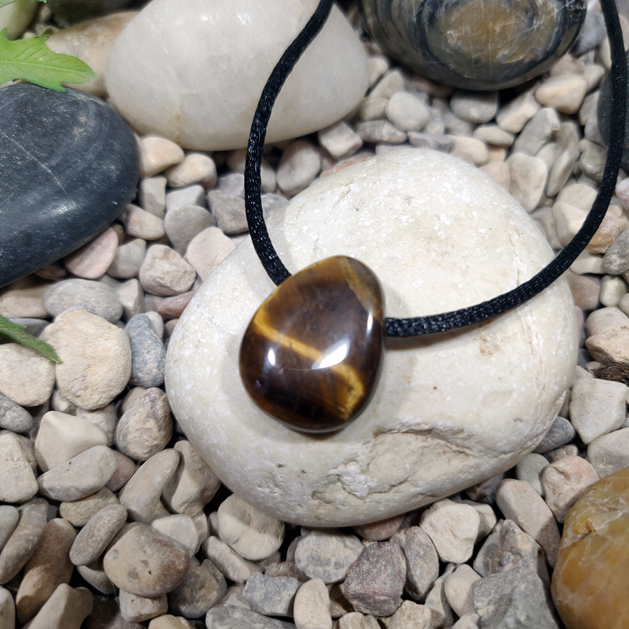 Colgante rodado ojo de Tigre