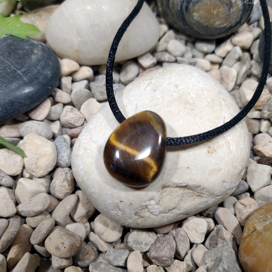 Colgante rodado ojo de Tigre