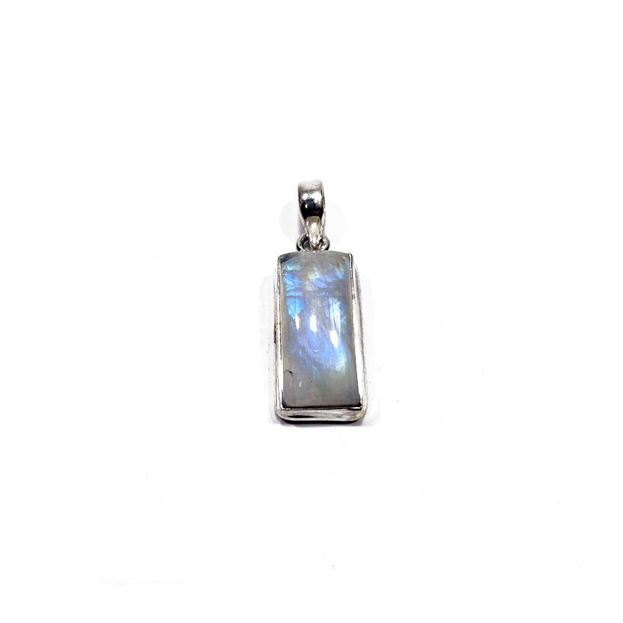 Colgante piedra luna plata