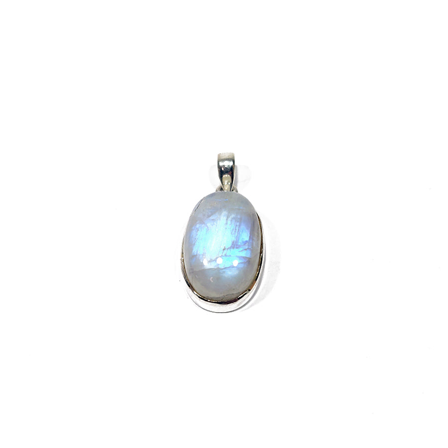 Colgante piedra luna plata
