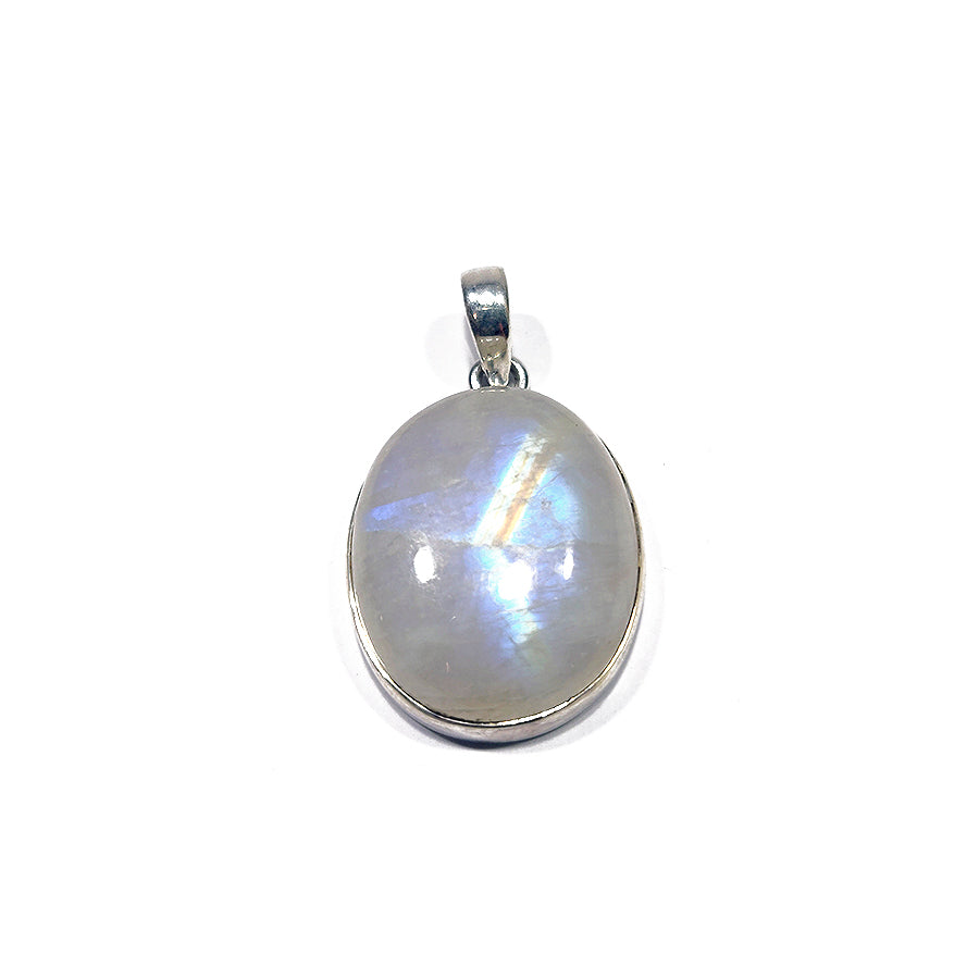 Colgante piedra luna plata