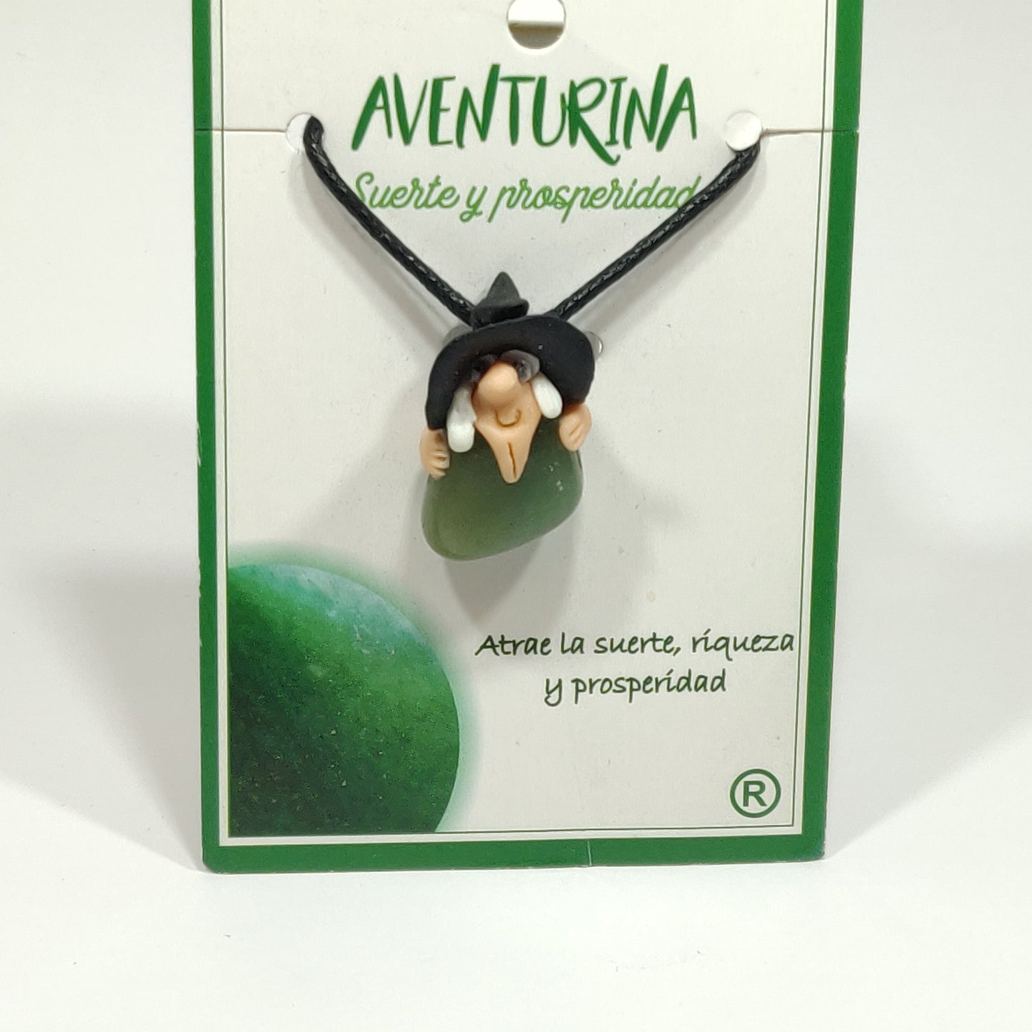 Aventurine witch pendant