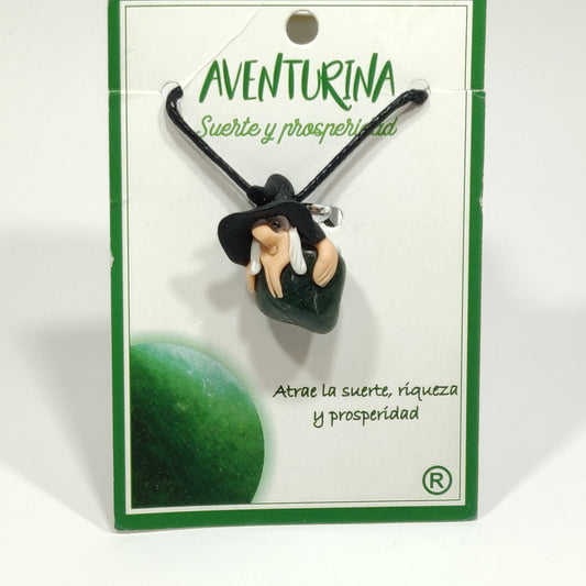 Colgante brujita aventurina