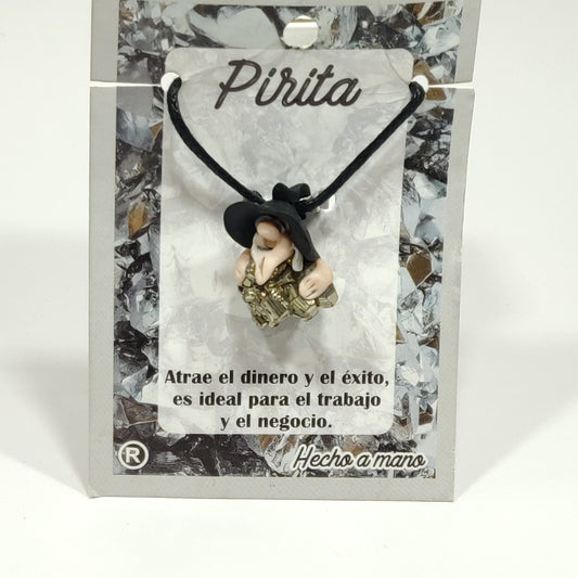 Pyrite witch pendant