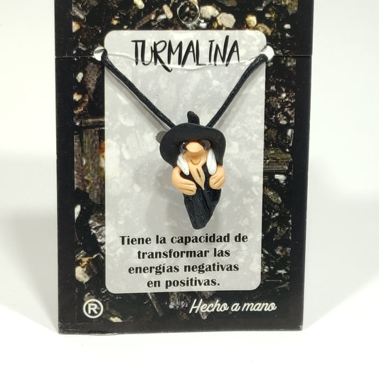 Witch tourmaline pendant