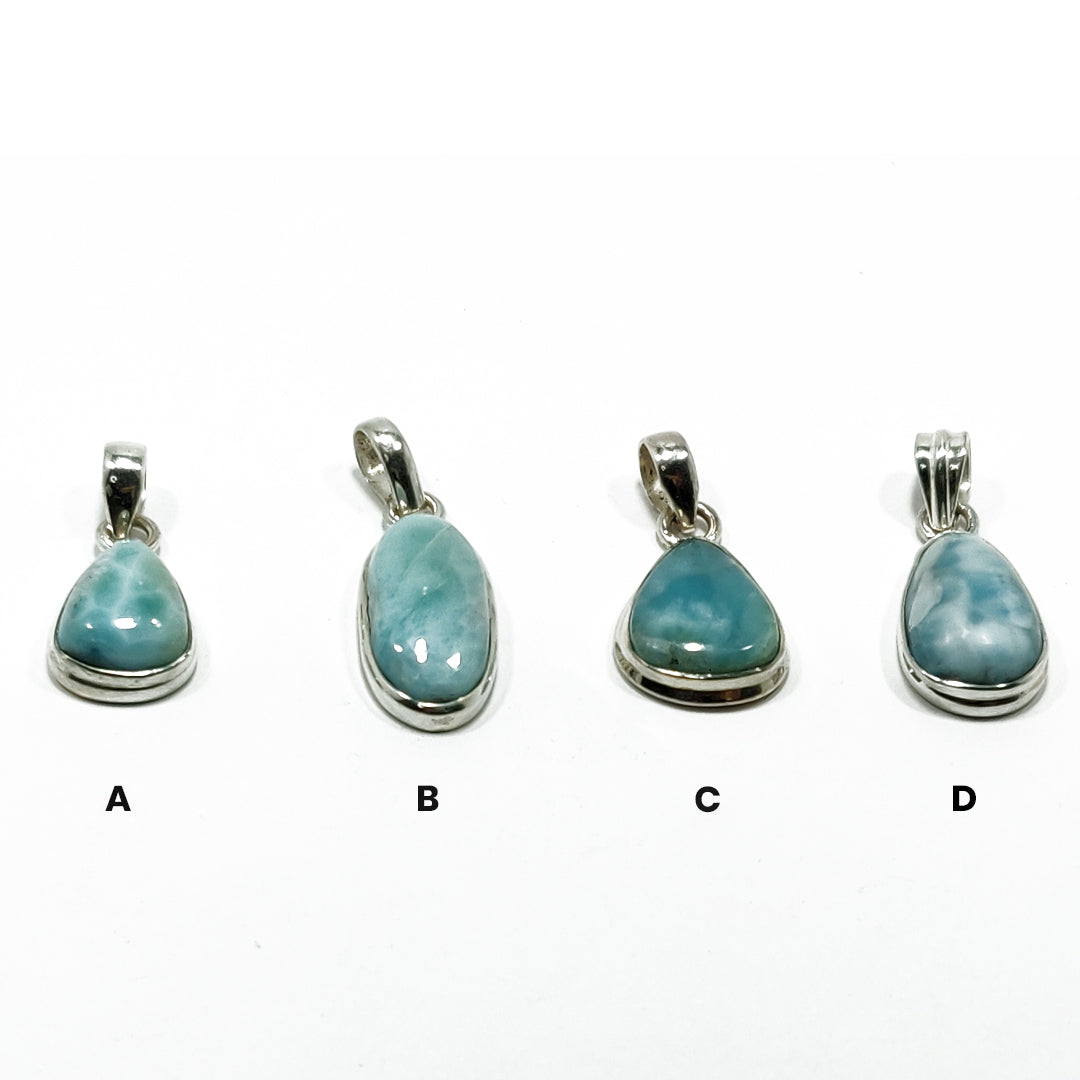 Larimar cabochon pendant
