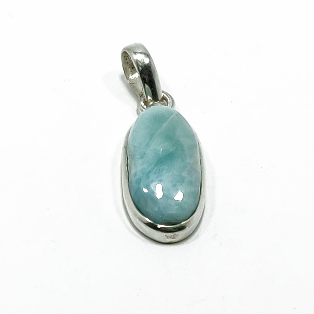 Larimar cabochon pendant