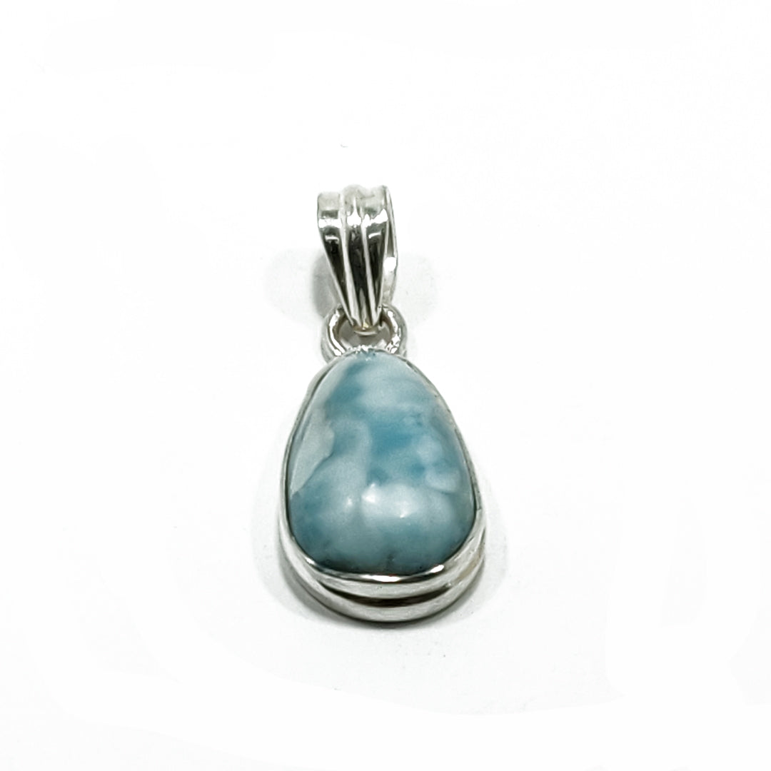 Larimar cabochon pendant