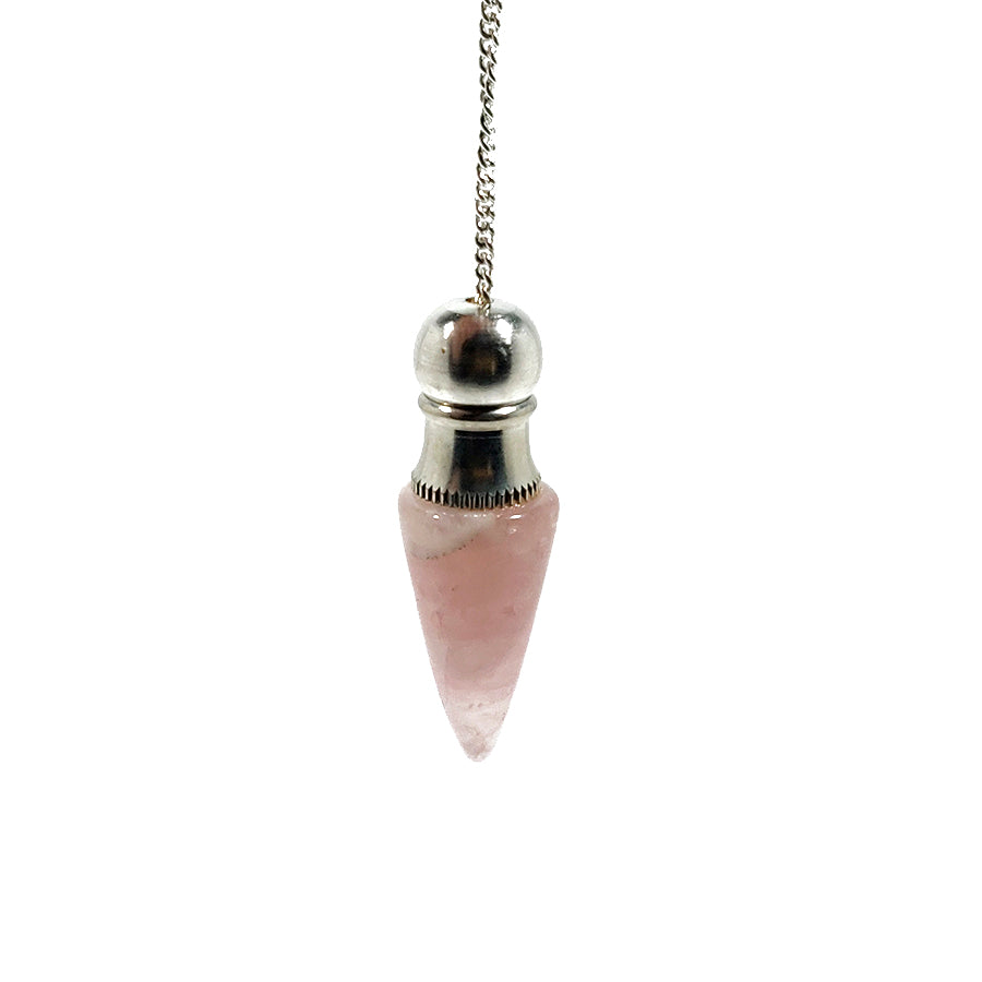 Rose quartz witness pendulum