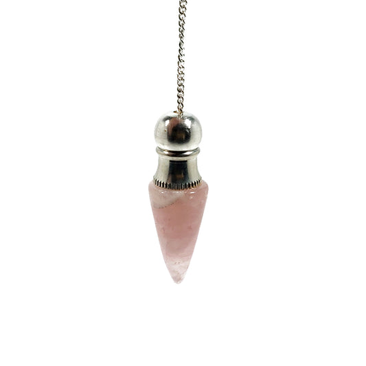 Péndulo testigo cuarzo rosa